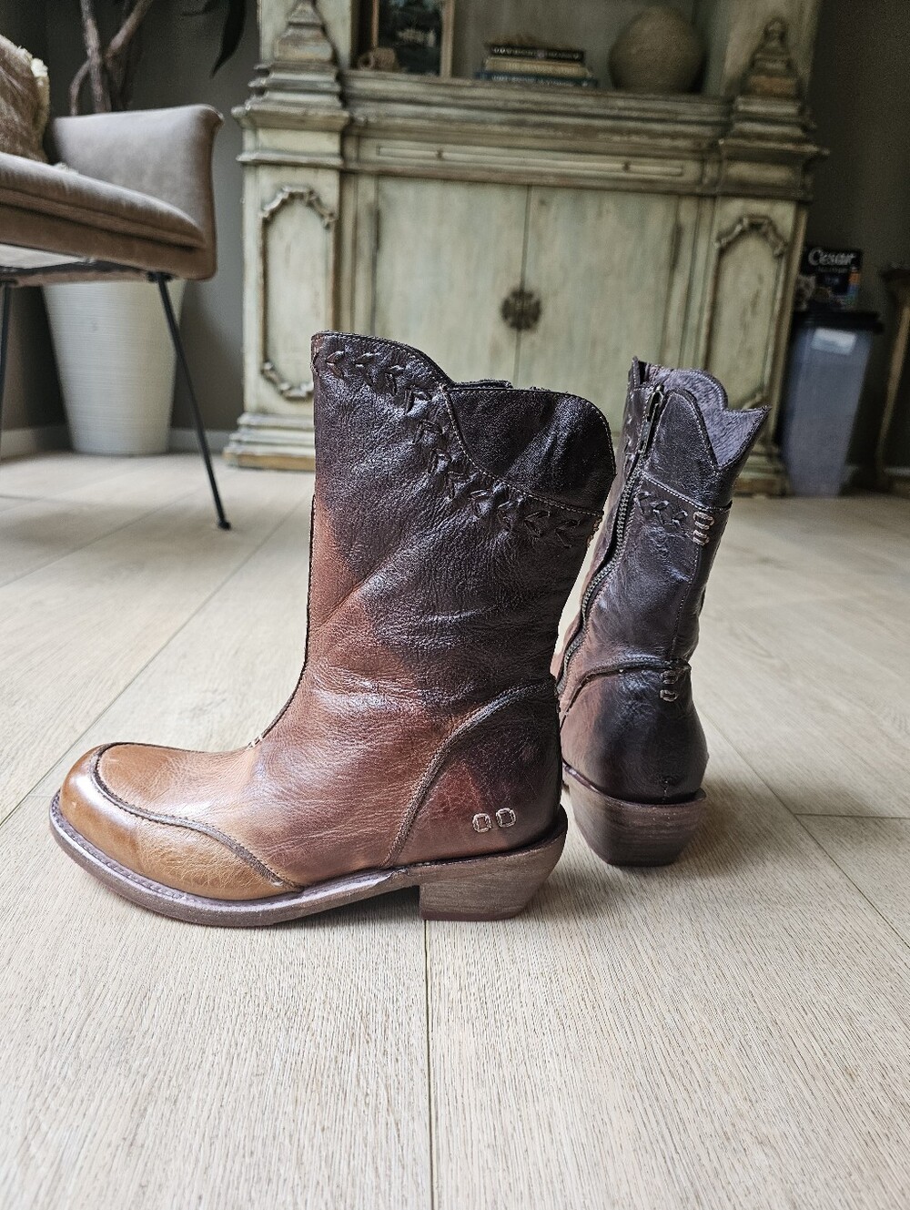 $355 RARE || Bed Stu Colleen Mid Calf Cold Brew Tie Dye Boots 7.5 - Picture 7 of 11